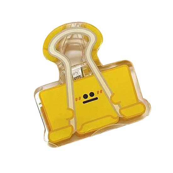 12 Pcs Long Tail Ticket Clip Colorful Acrylic Paper Binder Clips Document Information Storage Clamp for Home School Office Supplies