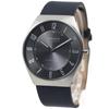 Skagen Grenen SKW6853 Anthrazitgraues Leder Schlank 42mm Herrenuhr, Titan, Zifferblatt, Armband, Passform,