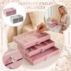 Velvet Acrylic Jewelry Drawer Storage for Earrings Necklaces