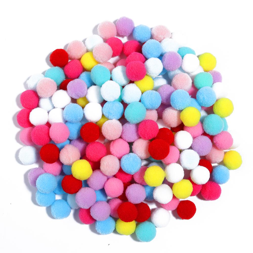 1/1,5/2/2,5/3mm Weiche Pompons Bunt Hohelastisch Flauschiger Plüschball DIY Handgenäht Kinderspielzeug Schuhe Hut Heimdekorationszubehör