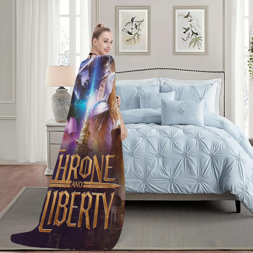 Throne and Liberty Game Blanket Blanket for Couch Sofa Travel Home Hiking Picni Bed Beding Flannel Blanket birthday gift
