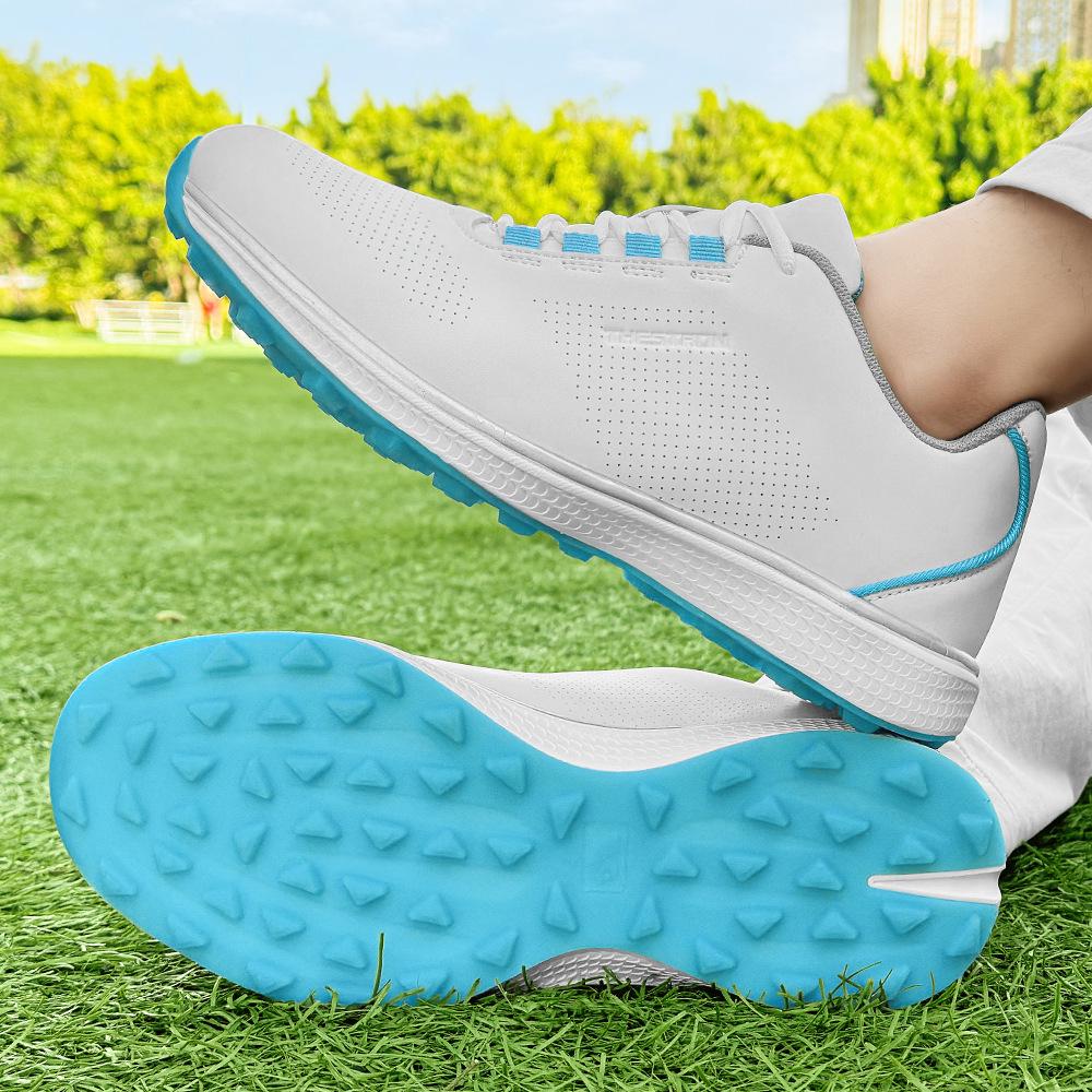 

Women s Breathable Embroidered Cotton Golf Shoes with Fixed Spikes 39 білий/синій