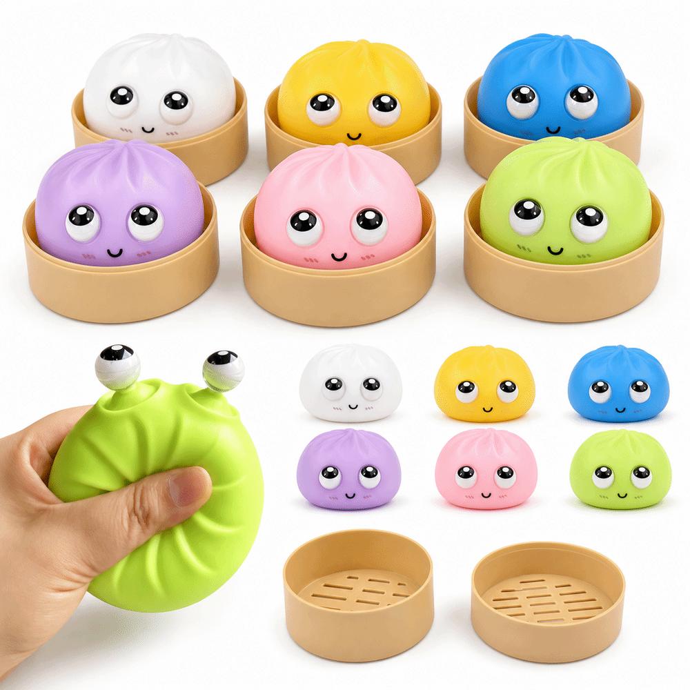 Big-eyed Cutie Steamed Stuffed Bun Squeeze Pinch Le Stress Relief Sensory Ball Home Decoration