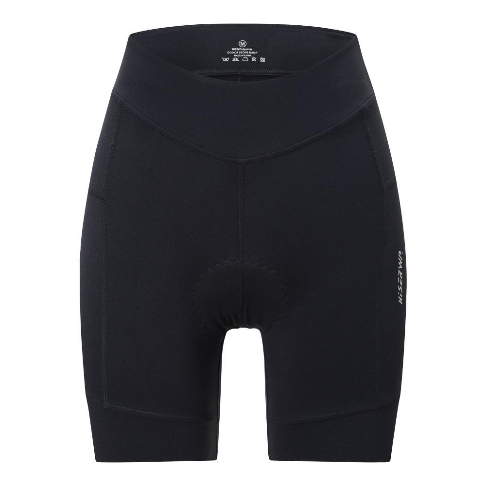 Hiserwa Women's Abdomen Control Cycling Shorts with Silicone Padded Hip Lift