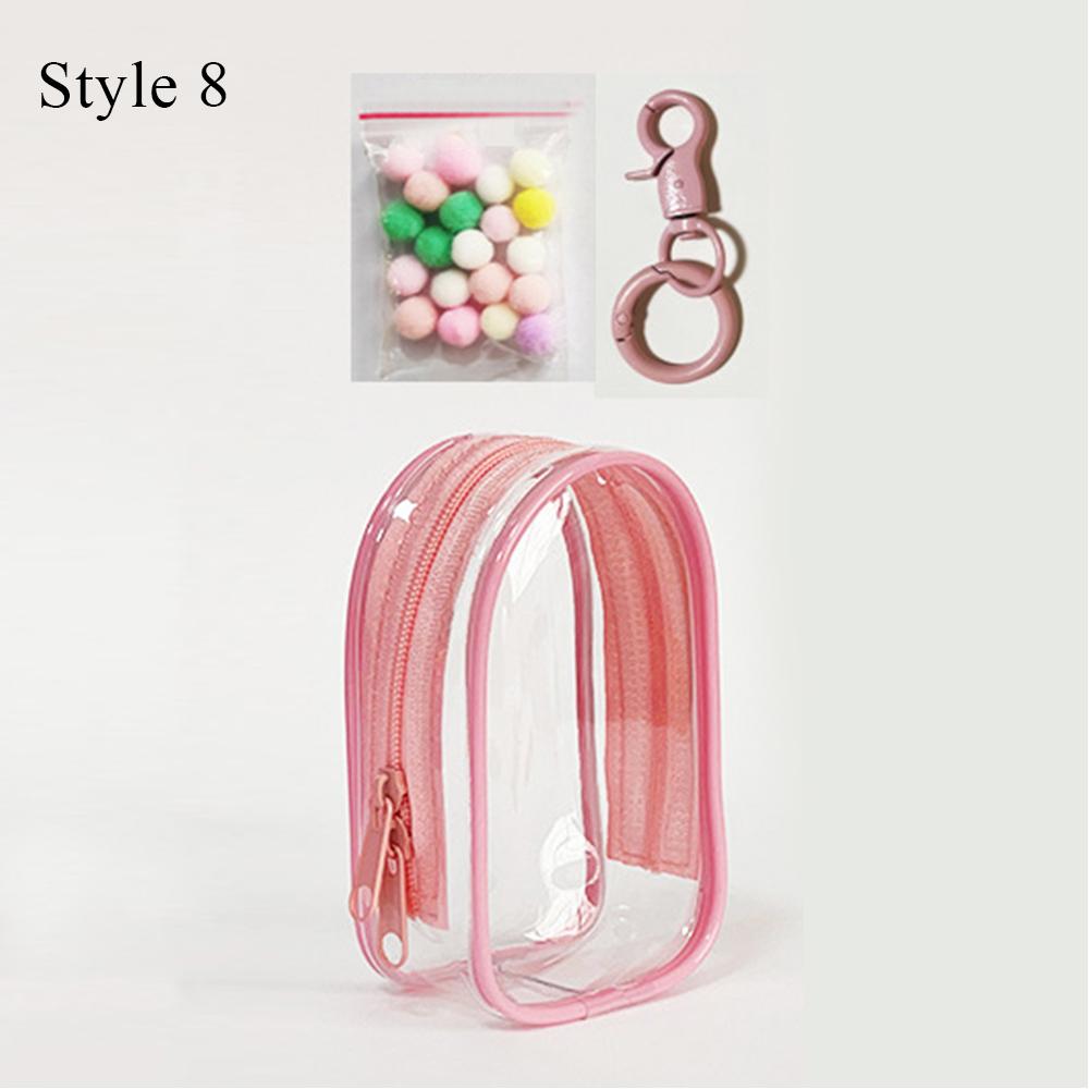 Jewelry Organizer Transparent Storage Box Pouch Mystery Box Plastic Box Cute Doll Bag Organization with Keychain Dustproof Case