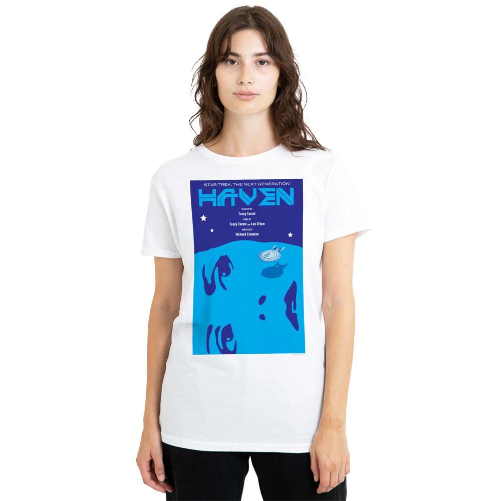 Star Trek TNG Season 1 Episode 11 Ladies T-Shirt S-2XL, White 4XL