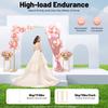 Gold Wedding Backdrop Stand Kit with 6.56FT Balloon Arch & 2 Flower Stands for Party Birthday Photo Booth Background Decor