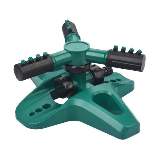 3-Arm Lawn Sprinklern Garden Sprinkler Area Sprinkler Automatic 360-Degree Rotating Large Coverage A