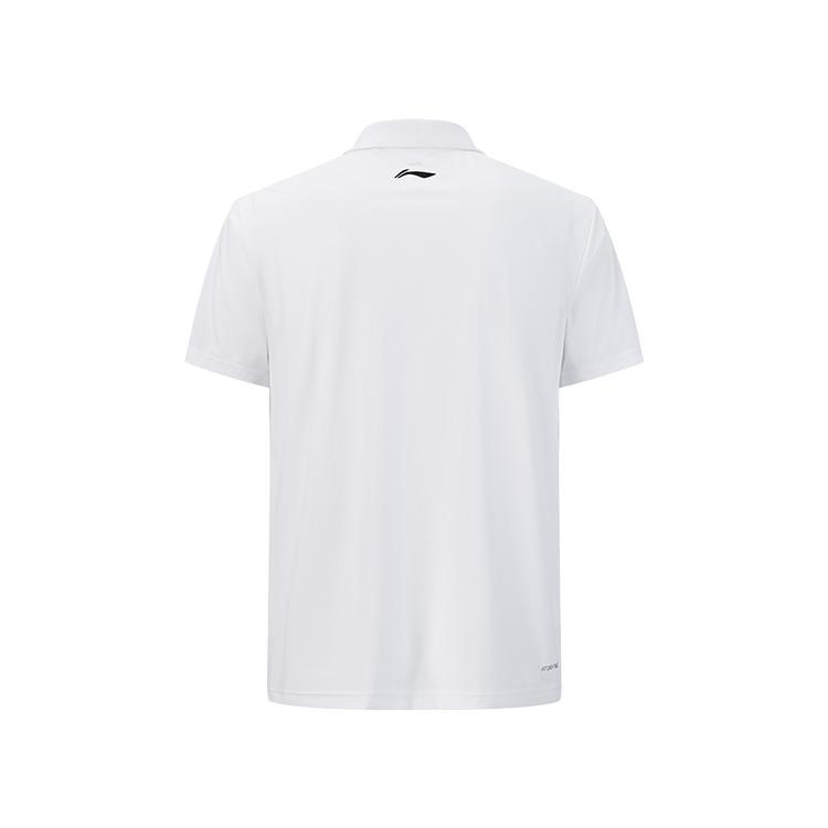 Li Ning Table Tennis Series Solid Color Versatile Comfortable Short Sleeve Polo Shirt Unisex Polo Shirts White APLV545-2