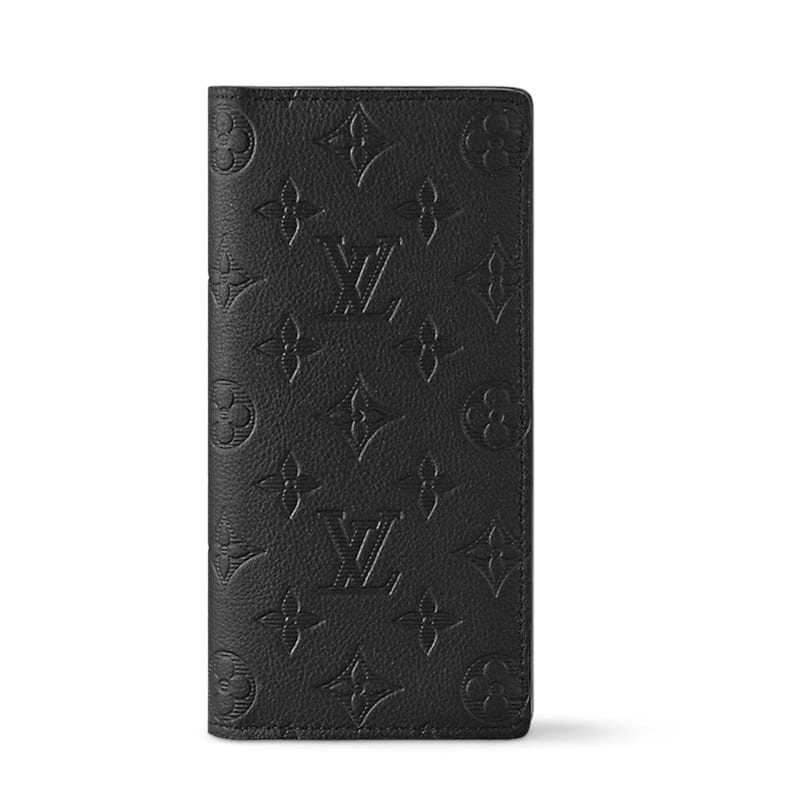 Louis Vuitton Brazza Cow Leather Wallet Men's Black M62900