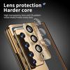 Ebesfous Leather Phone Cases For Samsung Galaxy Z Fold 4 Z Fold 3 5g Hidden Bracket 2 Hinge Cover Plating With S Pen Glass Case