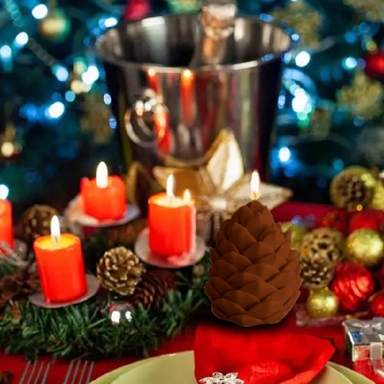 Pinecone Shaped Candle Silicones Molds for Gypsum Decorations Epoxy Resin Casting Craft Project