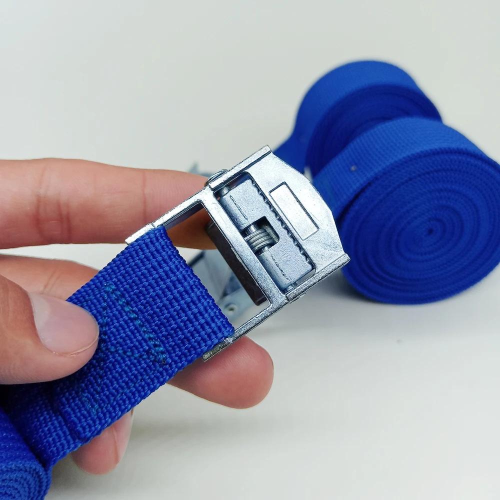 2pcs 4M Zinc Alloy Pressure Buckle Pallet Cargo Straps Luggage Fixed Car Fixed Tightener Tensioner Straps Ratchet Tie-Down Belt