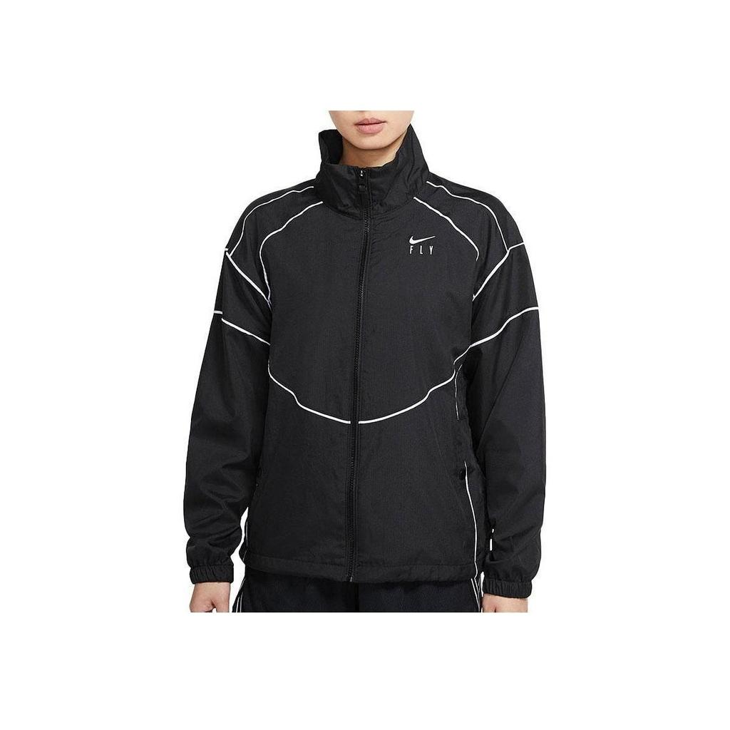 Nike Logo Stand Collar Sports Jacket Women Jacket Black CZ6603-010