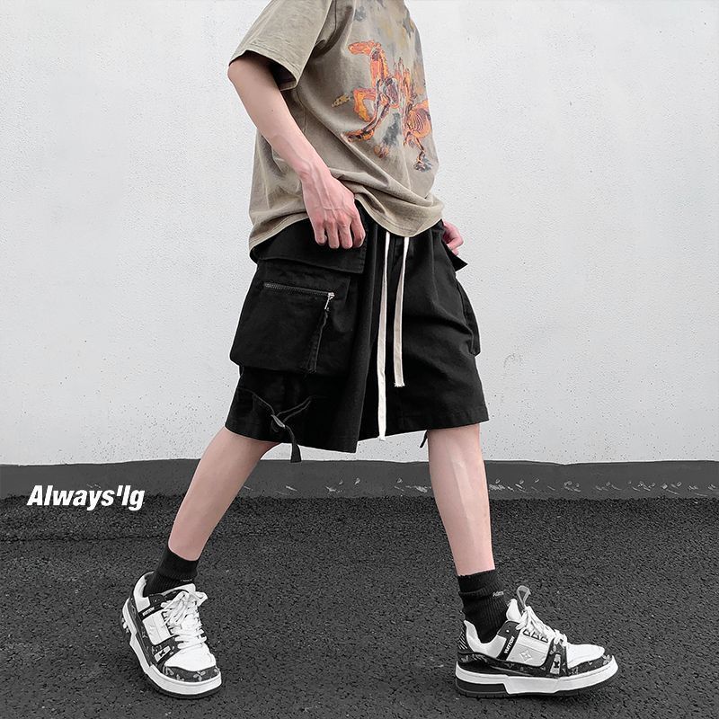Summer Gym Quick-drying Shorts Casual Fitness Streetwear Men's Jogging Short Pants Men Multi-pocket Sport Casual Hip Cargo Short