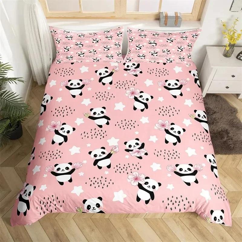 Lovely Baby Elephant FlowersComfortable Duvet Quilt Cover Pillowcase Bedding Set Children Bedroom Decoration Home Textile