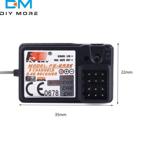 FS-GR3E Long Range Receiver 2.4G 3CH Receiver for FS-GT2/FS-GT2B/FS-GT3/FS-GT3B/FS-GT3C/TH9X RC Car Boat Truck Transmitter