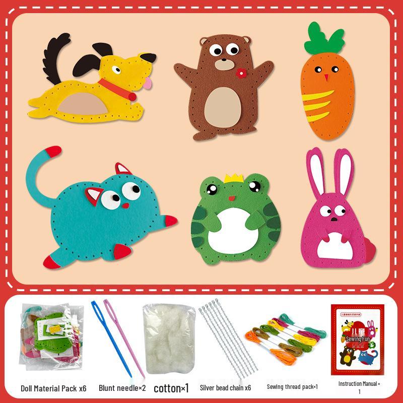 

Kid s Creative Sewing Pendant Kit - Educational Non-woven Fabric Craft for Early Learning