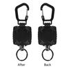 Retractable Keychain Heavy Duty Badge Holder Reel with Belt Clip 23'' Steel Wire Cord Heavy Duty Carabiner Key Holder