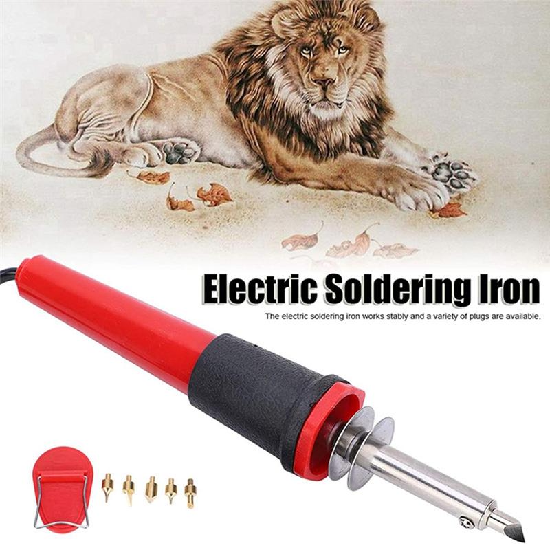 A25F-Wood Burning Tool Pen, Wood Burner With Soldering Iron,40W AC110V Hot-Knife For Leather Lamp, Wood Burning Kit US Plug