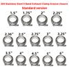 304 Stainless Steel 2“ 2.25"2.5" 3" V band Clamp 3"Inch V-band 2.5 3 Inch Exhaust Flange 76mm Turbo Exhaust Vband V Clamps Kits