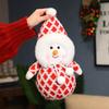 Kawaii 35CM Dress Up Snowman Plush Toy Lovely Christmas Snowman Plushie Doll Surprise Xmas Home Decoration Gift