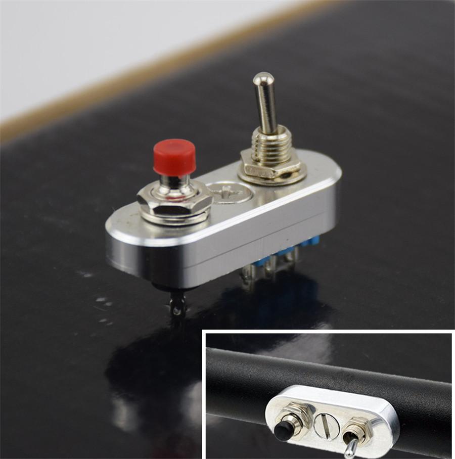 

New DIY Motorcycle Handlebar Engine Ignition Starts Stop Lever Silver Switch 12V