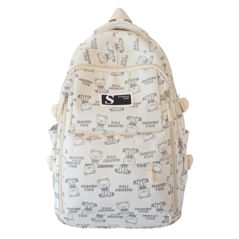 Student Schoolbag Female Junior High School Large Capacity Backpack Bear Schoolbag