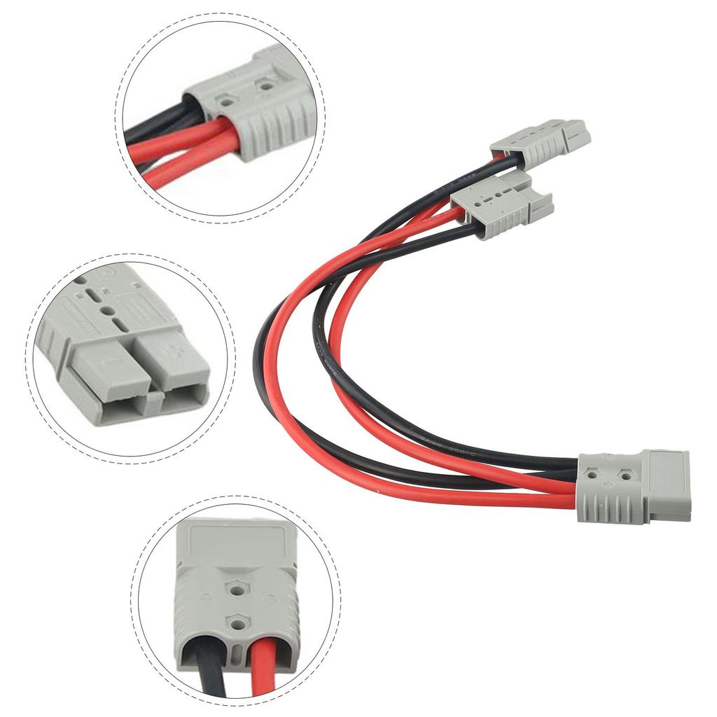 120A Polarity Protected Dual Y Adapter with 6AWG Cable for Safe High-Current Connections In RVs Boats and Buses