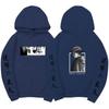 Attack On Titan Levi Ackerman Hoodie Unisex Fleece Sweatshirt Front Manga Eyes Print, Back Levi Portrait, Japanese Sleeve Text Autumn Winter Pullover