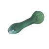 4" Mini 7Hole Glass Smoking Pipe Glass Spoon Smoke Pipes Green Bowl Pipe