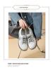 Women's White Leather Slip-On Sneakers - Spring/Autumn, Soft Sole, Butterfly Design, Casual Flats, Plus Sizes Available