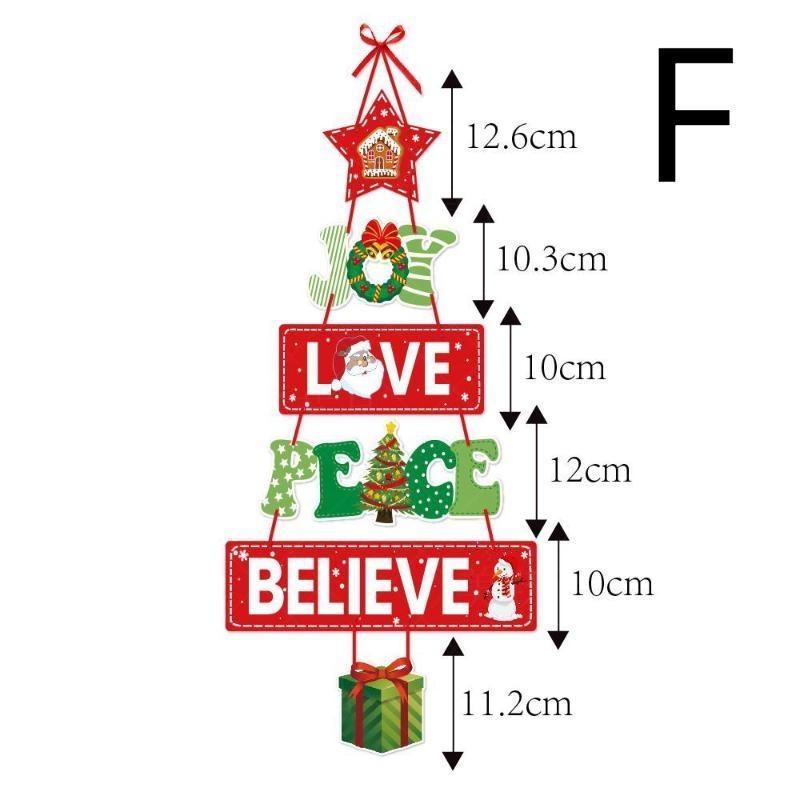 Christmas Door Hanger New Year Party Pendants Xmas Tree Hanging Oranments Santa Claus Snoweman Christmas
