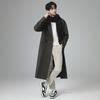 Men's High-Grade Wool Cashmere Over-the-Knee Windbreaker Coat, Plus Size