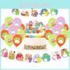 Kit de Fournitures de Fête d'Anniversaire Squishmallows Avec Décoration de Gâteau Ballons et Bannière Idéal Pour les Enfants