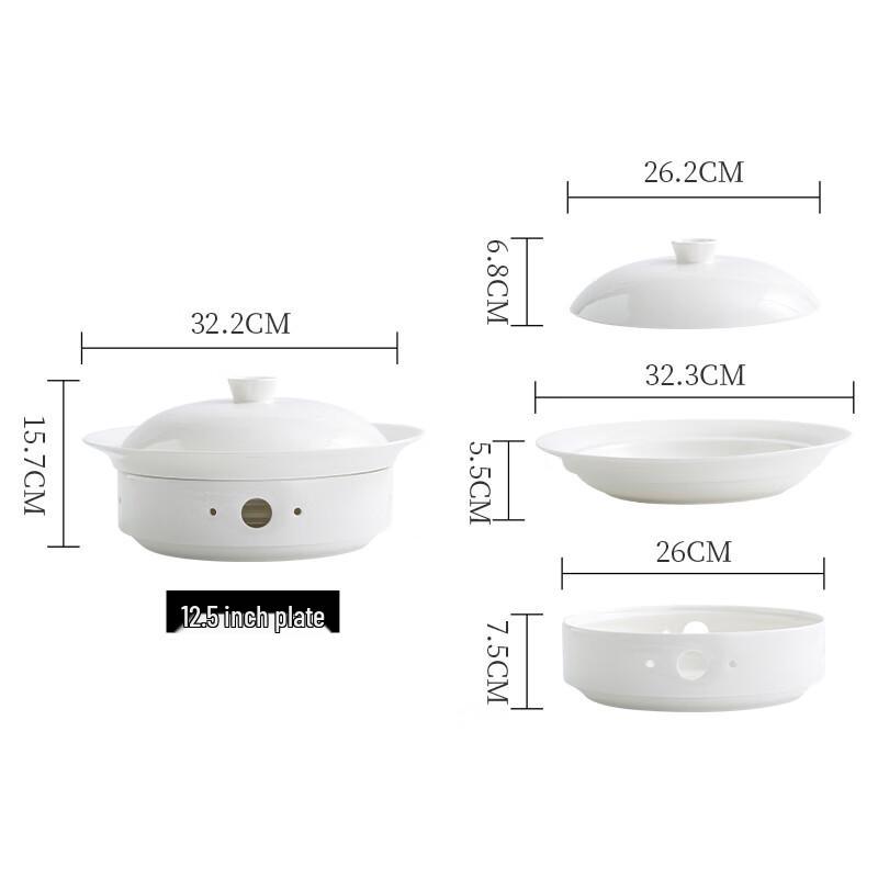 Ceramic Round Warming Serving Dish