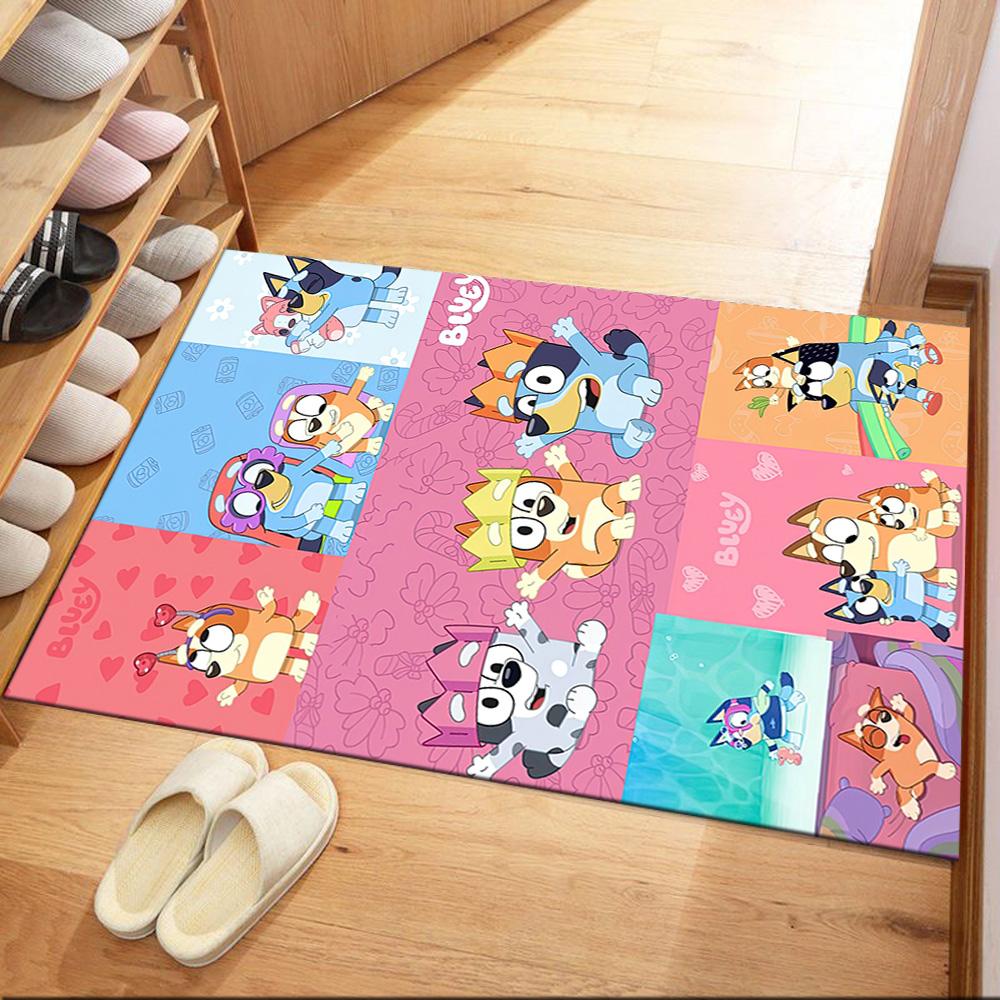 Lovely Bluey Square rugs are a great choice for living rooms, bedrooms, home décor, and as gifts