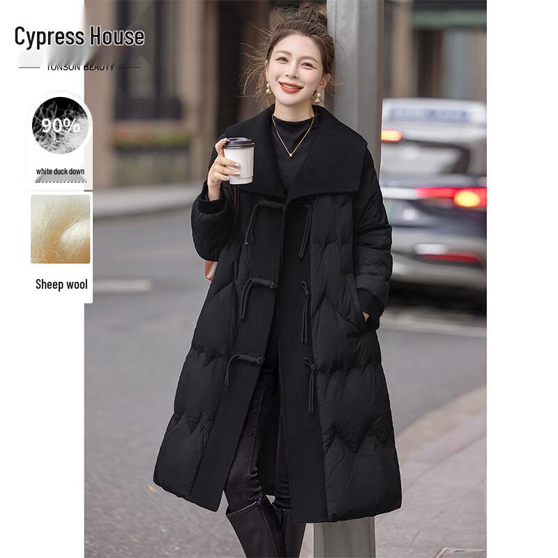 

Женское пуховое пальто Sibaishe 2025 Зима Свободный крой 2XL