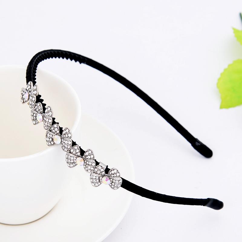 EASYA New Simple Handmade Butterfly Bowknot Hairbands Women Girls Fashion Rhinestone Crystal Flower Hair Accessories Jewelry