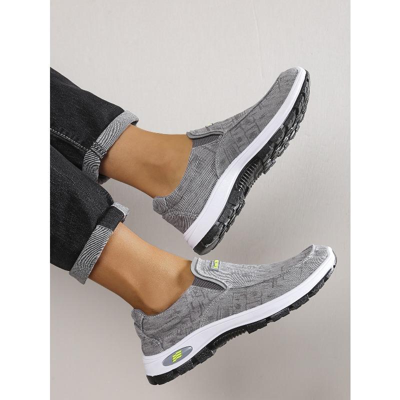 Men’s Slip-On Canvas Casual Shoes, Breathable Lightweight Spring Flats