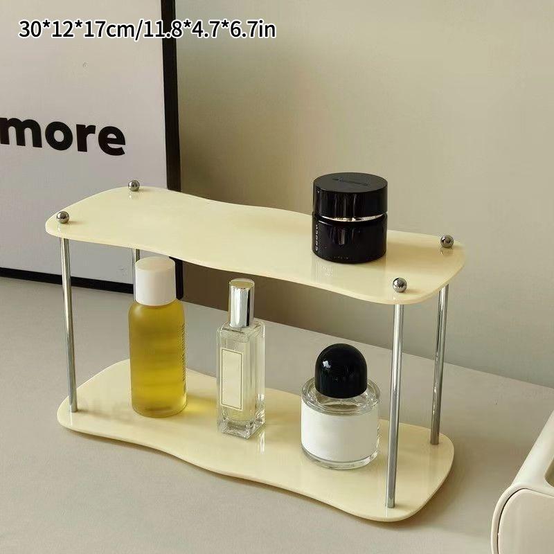 

2/3 Tiers Acrylic Display Stand Desktop Cosmetics Perfume Display Display Rack Figurines Figures Cups Storage Holder INS Style