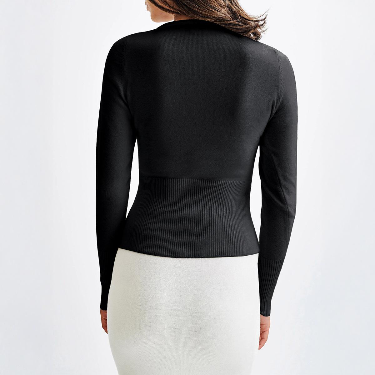 

Casual Solid Color Long Sleeve Shirt Jacket Sweater Women s 2025 Autumn and Winter S чорний