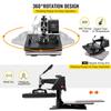 Heat Press 5 in 1 Heat Press Machine 38x30cm T-shirt Press Mug Printing Machine Multifuctional Heat Transfer Machine for T-shirt Mug Hat Plate