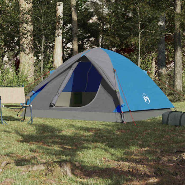 Tente de camping - vidaXL - 3 personnes - Imperméable - Bleu - Léger et portable