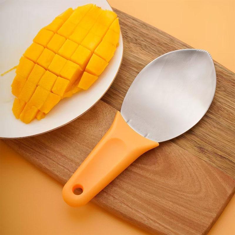 Stainless Steel Mango Corer Meat Remover Specialized Mango Slicer for Peeling Fruit Core Separator Spoon Knife Wholesale