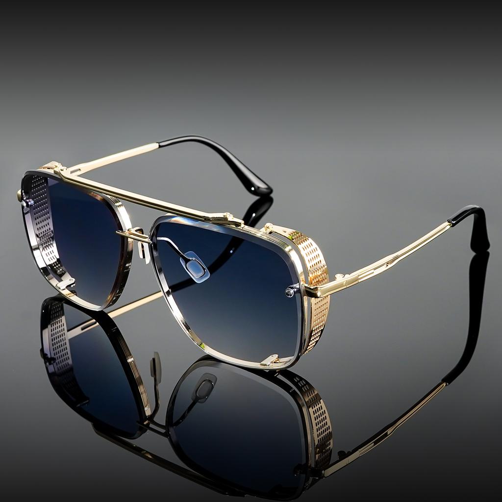 Ochelari de Modă Metalici Vintage cu Punte Dublă Cadru din Oțel Inoxidabil Ochelari Retro Pentru Timp Liber Zilnic