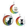 Heartwarming Dog Loss Sympathy Gift Unique Stained Glass Window Hanging Sun Catchers Pet Remembrances for Devote Dogs