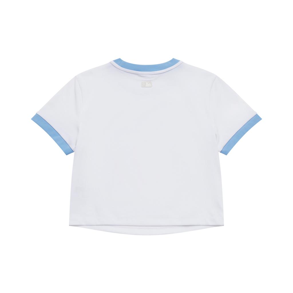 New MLB Preppy Style Collection New York Yankees SS25 T Shirt Women's Ecru 3FTSV0553-50WHS