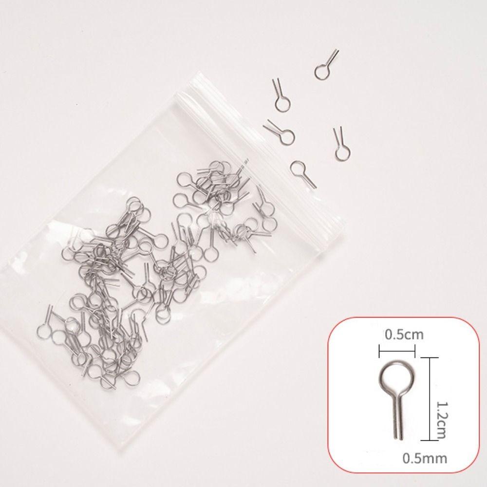 100pcs Tungsten Wire Hanging Firing Hook R Type High Temperature Resistance Hanging Burning Needle Ring Multifunctional Durable