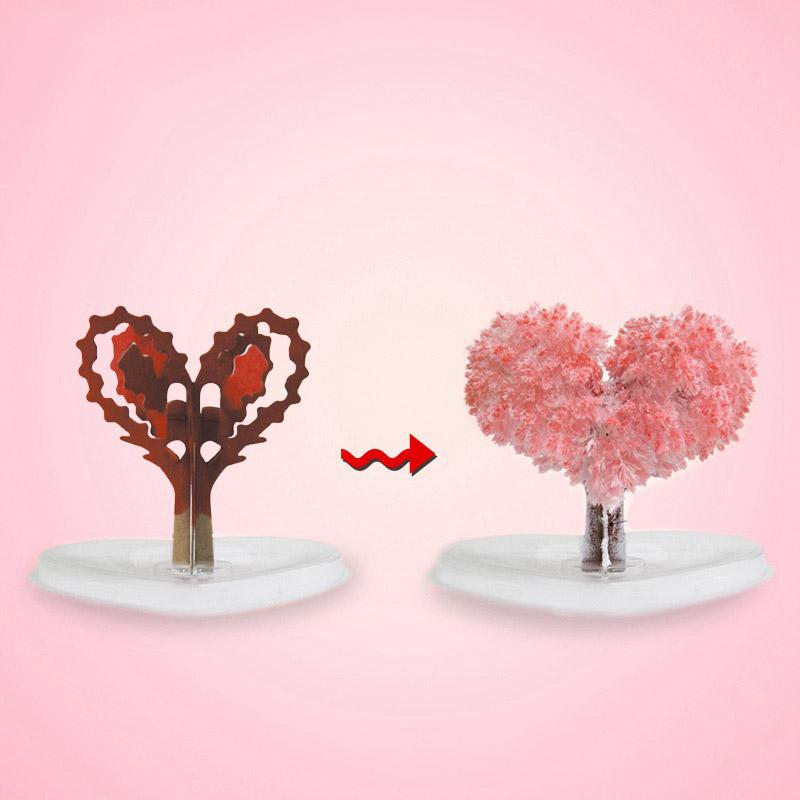 DIY Growing Tree Paper Sakura Crystal Trees Desktop Cherry Blossom Toys Handmade Christmas Tree Craft Kit Valentine's Day Gift